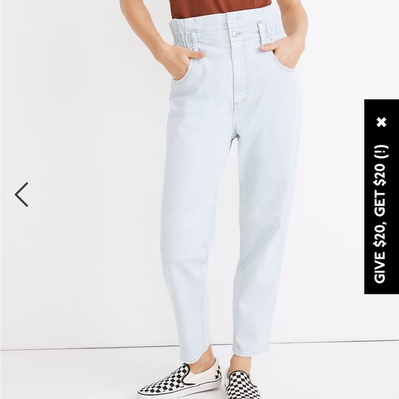 Madewell 90’s paperbag jean - Picture 2 of 9